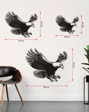 Kartal Temalı Metal Duvar Dekoru (01), Minimal Tasarım Duvar Tablosu, Ev ve Ofis Hediyelik Dekor