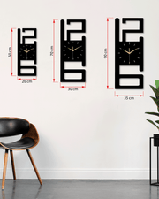 Büyük 2 Rakamlı Metal Duvar Saati, Minimal Tasarım, Ev Ofis için Hediyelik Dekor