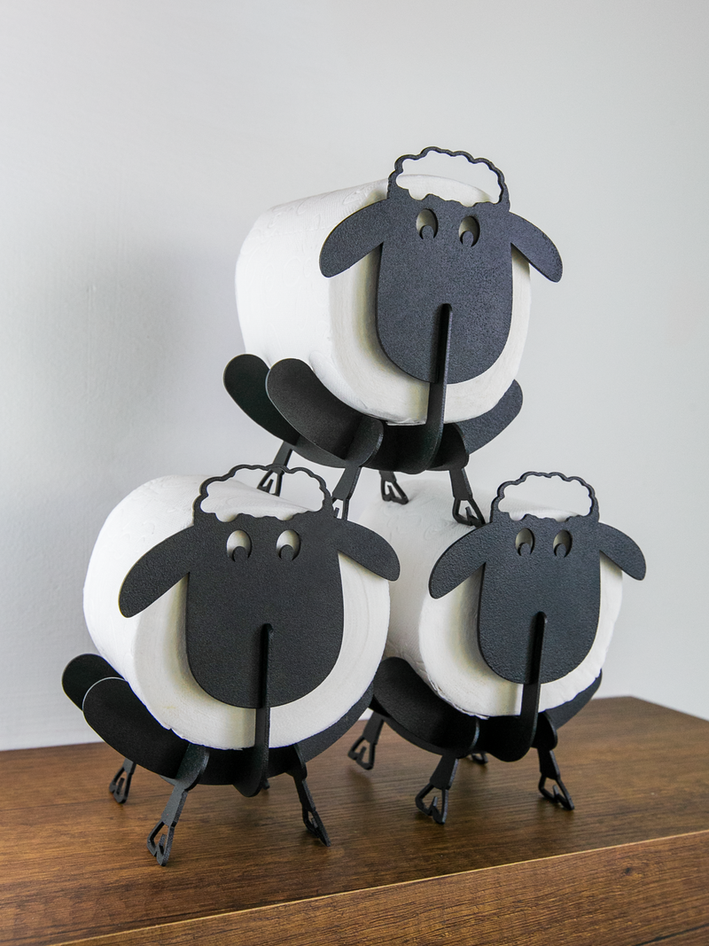 Dekoratif Metal Koyun Tuvalet Kağıdı Standı-Tekli - Banyo Organizeri, Banyo Aksesuarı, Ev Hediyesi