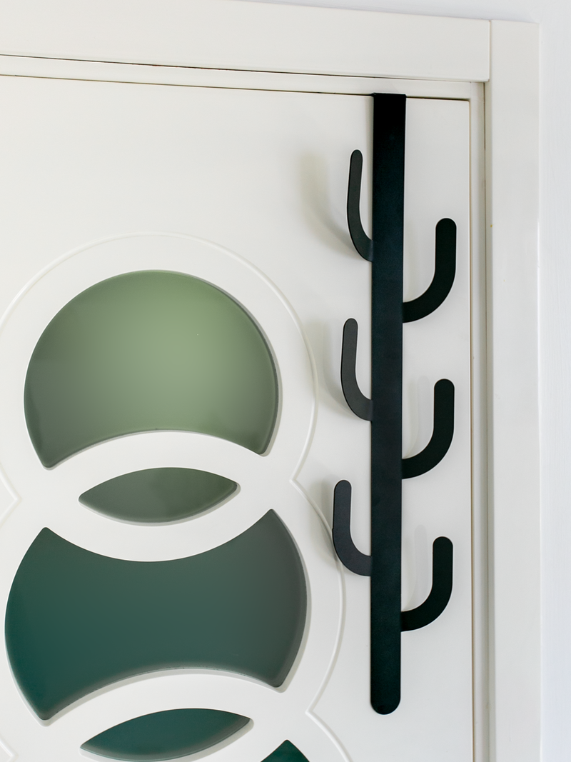 Kaktüs Figürlü Metal Kapı Arkası Askılık 75 cm - Siyah