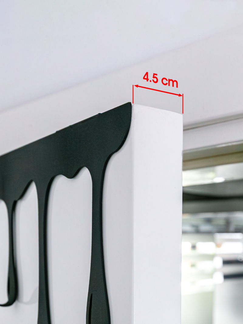 Damlayan Boya Tasarımlı Metal Kapı Üstü Askılık | Dekoratif Kapı Arkası Askılık, Anahtar, Çanta ve Aksesuar Askısı