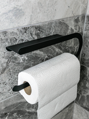 Raflı Havlu Kağıtlık Siyah Metal | Kağıt Havluluk Mutfak ve Banyo Organizer