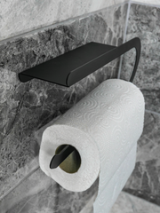 Raflı Havlu Kağıtlık Siyah Metal | Kağıt Havluluk Mutfak ve Banyo Organizer