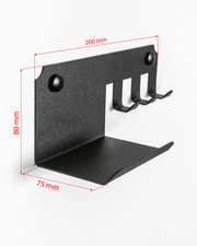 Raflı 3 Askılı Metal Anahtar Askılığı, Duvar Tipi Anahtar Organizer